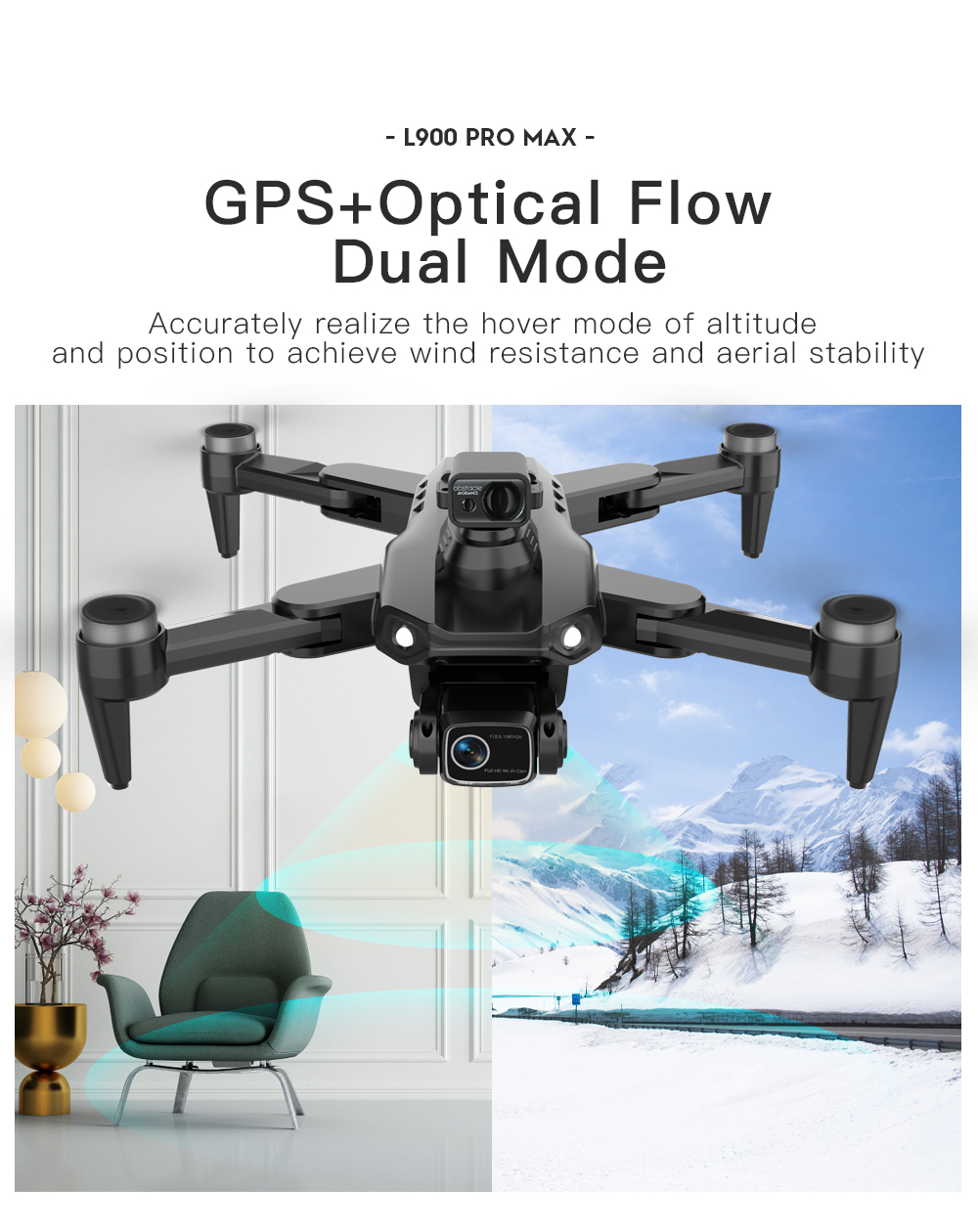 LYZRC L900 PRO MAX Laser obsta - Drone Gimbal 2 Axis ulasan dan harga